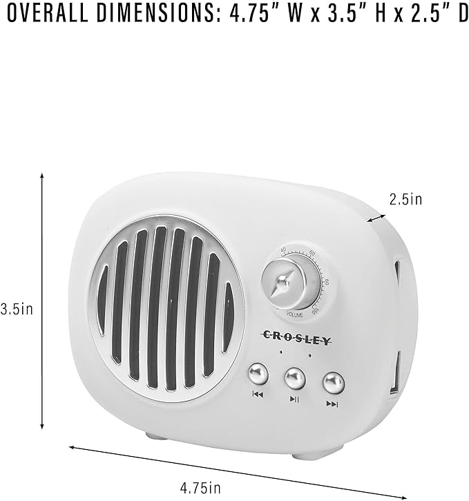 Crosley CR3044A-MN Piper Portable Bluetooth Speaker, Mint