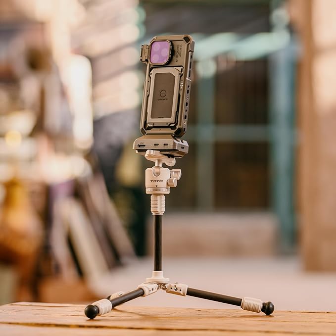 Tilta BT03 Tabletop Tripod | Ball Head with 1-Stage Carbon Fiber Tripod Legs (3KG) (Space Gray, Extendable Edition)