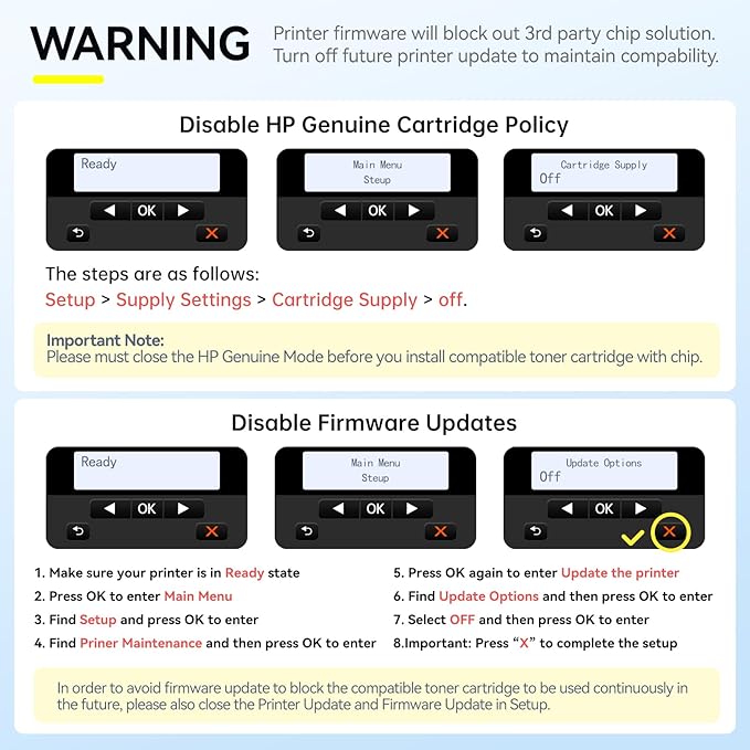 148X Black Toner Cartridge 2-Pack with Chip Replacement for HP 148X W1480X 148A W1480A Compatible for HP LaserJet Pro 4001dn 4001dw 4001n MFP 4101dw 4101fdn 4101fdw 4001 4101 Series Printer High Yield