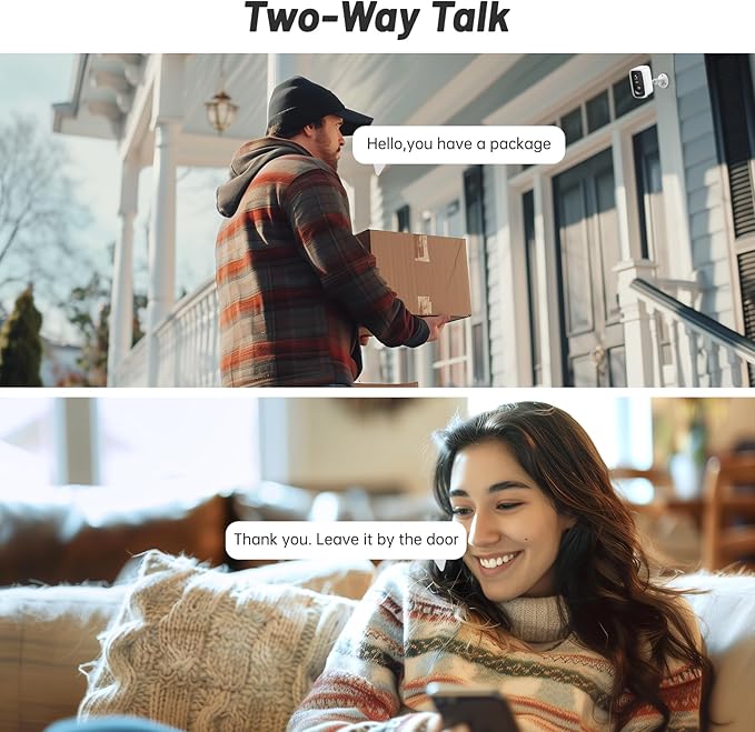 Security Cameras Wireless Outdoor 2 Pack, 2K Battery Powered Cameras for Home Security EseeCloud, 2.4G WiFi Surveillance Indoor AI Motion Detection Color Night Vision 2-Way Talk Waterproof