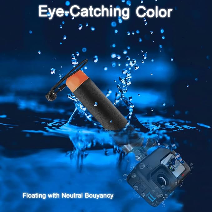 FitStill 60M/196FT Underwater Waterproof Case with Dive Filters Compatible for Go Pro Hero 8 Black,Monopod Floating Hand Grip Dive for Hero8 Action Camera Accessory Kit