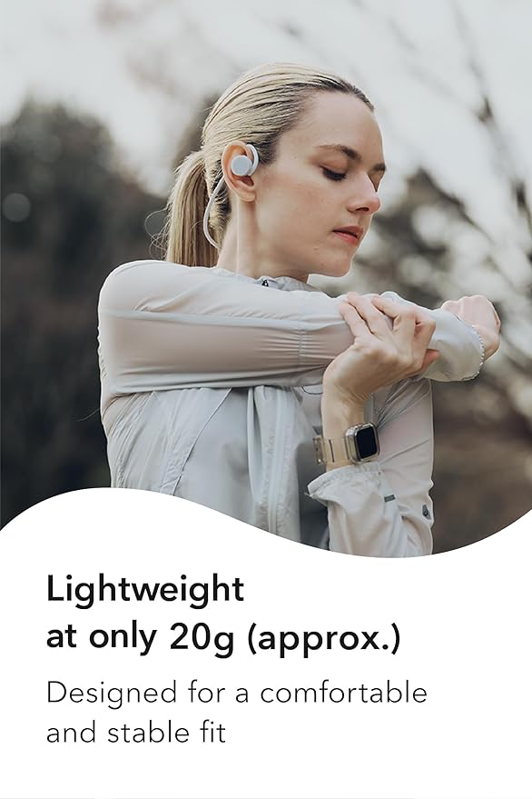 nwm GO Wireless On-Ear Speakers (Open Ear Earphones) Sound Leakage suppressed (PSZ Technology - Bone Conduction Alternative) Designed in Japan | Soil Beige