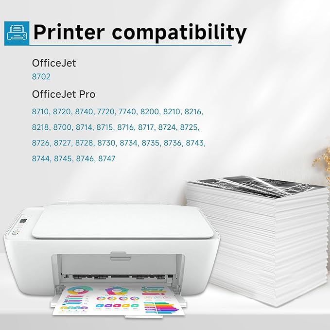 952XL Ink Cartridges Replacement for HP 952 XL Combo Pack HP952XL Printer 8710 7740 Compatible for HP952 Officejet Pro 8702 8720 8210 7720 8715 8730 8740 8216 8725 8700 8200 Black Cyan Magenta Yellow