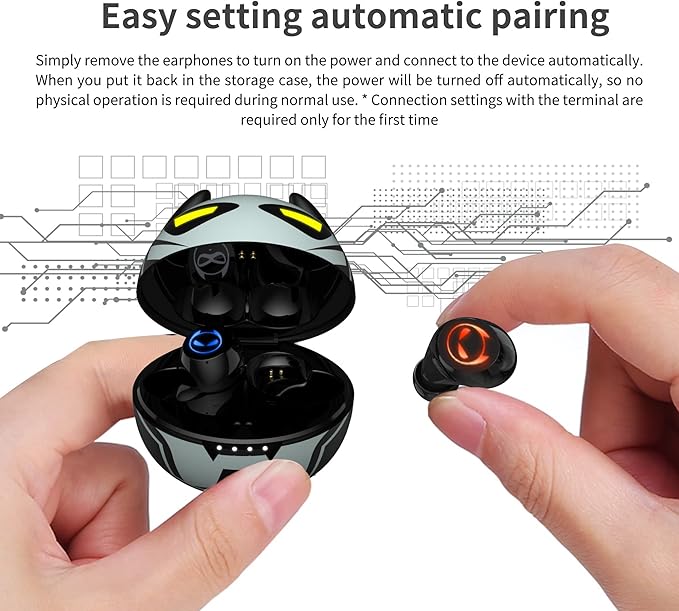 Wireless Earbuds,Bluetooth in Ear Headphone with Microphone Comfort&Lightweight Earbud with Noise Cancellation,3D Surround Stereo, Mini Charging Case(S/M/L earctips)