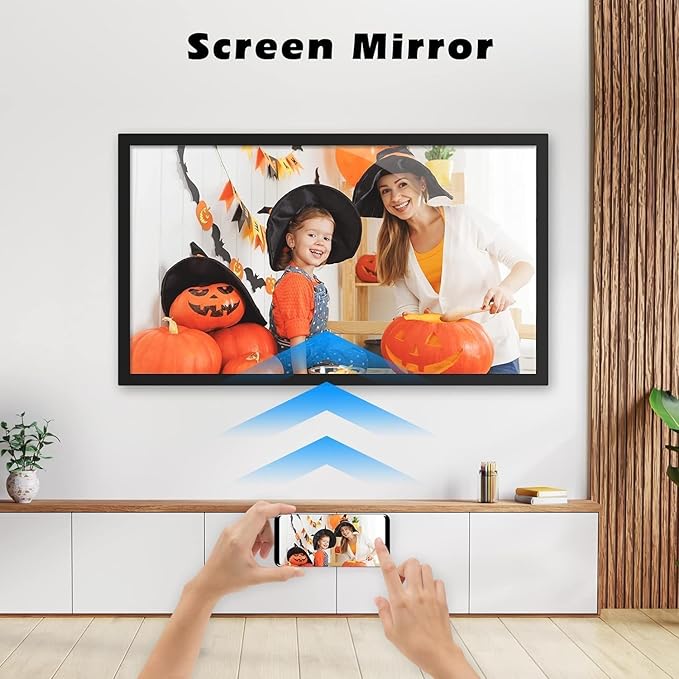 Large-WiFi-Photo-Frame 21.5" Digital Picture Frame - 32GB, 1920x1080 IPS FHD 1080P, Auto Rotate, Share Photo Video via App Email, Free Cloud Storage, Wall Mounted, Gift for Grandparents Father Mother