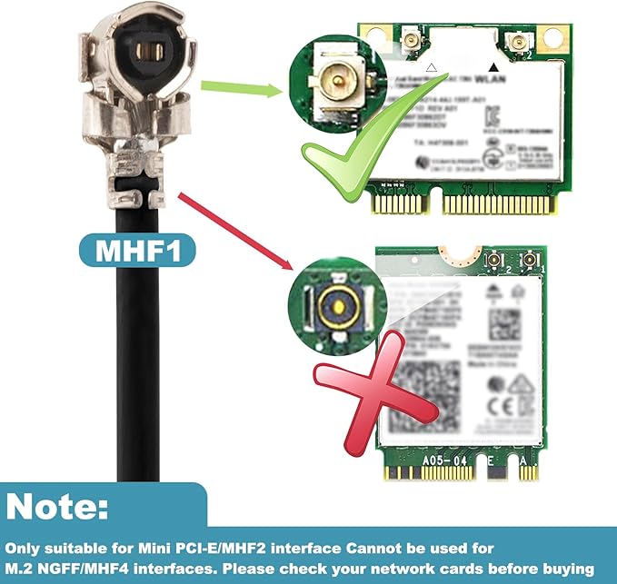 WiFi 6/5G Router Antenna Replacement Upgrade Kit, 6dBi High-Gain MIMO Dual Band Antennas (2-Pack) with SMA to IPX Cable 50CM, Boost Signal for Routers, Gateways