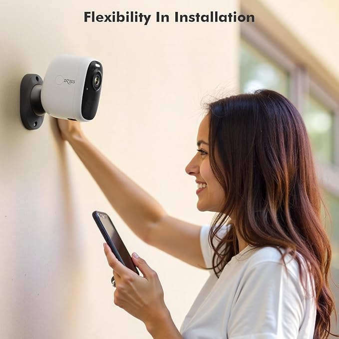 Dzees Wireless Security Camera Outdoor with Magnetic Mount, 4MP Battery Powered Security Cameras Wireless Outdoor for Home Security, AI Motion Detection/2-Way Talk/Color Night Vision/Ip66/Cloud-2-Pack
