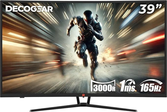 Deco Gear 39" Curved Widescreen Gaming Monitor | 2560x1440 | 1ms MPRT | 165 Hz | 16:9 | HDR400 | 4000:1 | 1 x HDMI | 1 x DisplayPort