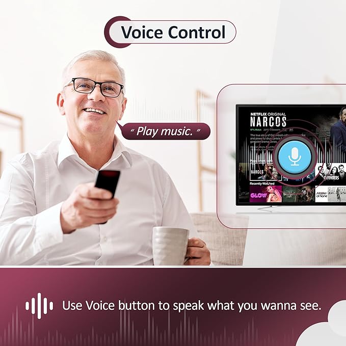 Voice Remote Replacement for All Fire-Series, TV Cube/Stick, Compatible with Stick 4K Max/4K (1st/2nd Gen), Stick (2nd/3rd Gen)/Stick Lite/HD, Omni Series, Insignia/Toshiba/Pioneer Smart TV