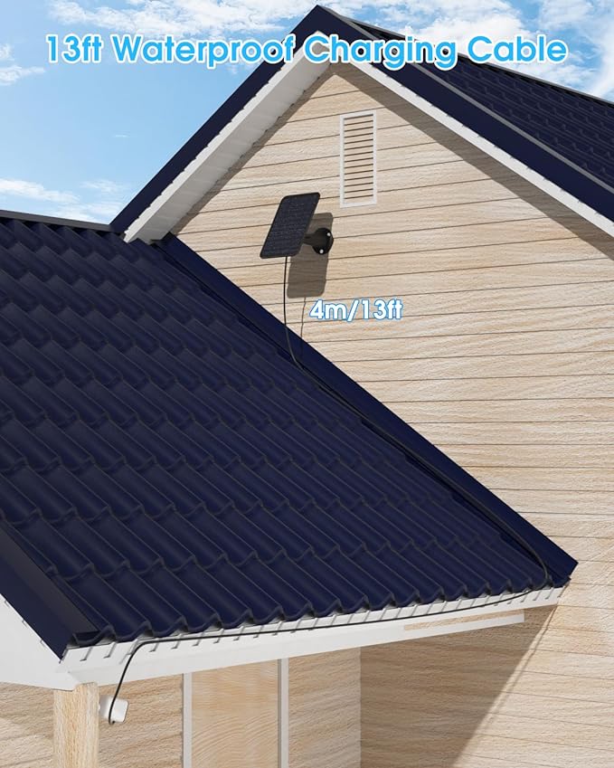 5W Solar Panel Compatible with Blink Outdoor 4(4th Gen)/Blink Outdoor(3rd Gen) XT3 & Blink XT2/XT Camera, Blink Solar Panel Charger with 13.1ft Cable Rubber Plug, IP65 Waterproof, Secure Mount, 4 Pack