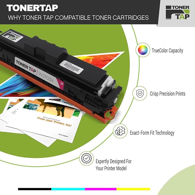 Toner Tap 210X Toner Cartridges for HP Color Laserjet Pro 4201dw, 4201dn, HP Color Laserjet Pro MFP 4301dw, 4301dn, 4301fdw, W2100X W2101X W2103XW 2102X High Yield
