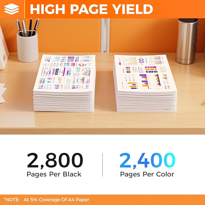 TK-5442 TK5442 Toner Cartridge 4-Pack High Yield Replacement for Kyocera TK-5442K TK-5442C TK-5442M TK-5442Y Compatible with ECOSYS PA2100cx PA2100cwx cdn MA2100cx/ MA2100cfx MA2100cwfx Laser Printers