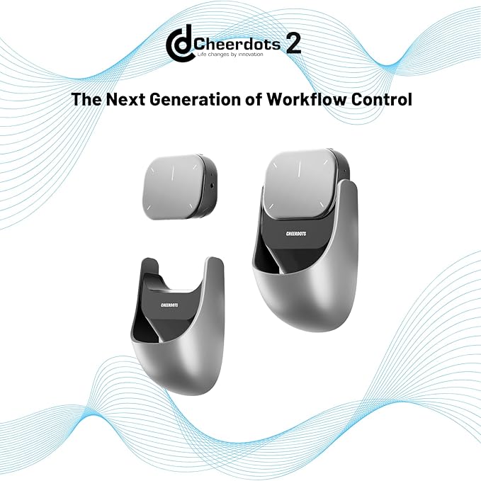 Cheerdots2 Bluetooth Detachable Air Mouse Touchpad Mouse with Voice Recording, Presentation Clicker Wireless Presenter Presentation Remote with Laser Pointer for Mac, Windows (Basic, Silver)