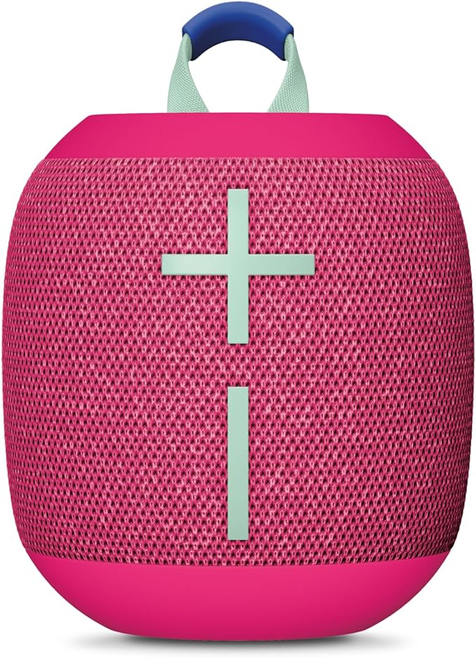 Ultimate Ears WONDERBOOM 4 Outdoor Speakers Bluetooth Waterproof with Big Bass & 360-Degree Sound, Dustproof Floating Wireless Speaker, 131ft Range - Pink