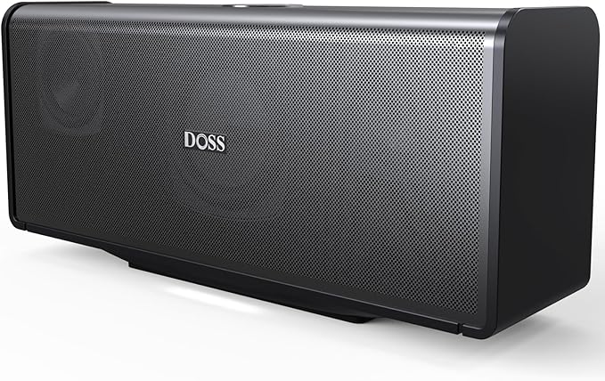 DOSS SoundBox Ultra Bluetooth Speaker with 2.1 Channel Audio, 80W Superior Sound with Deep Bass, Two DSP Technologies, 18H Playtime, BT 5.3, Wireless for Home, Office, Room-Black