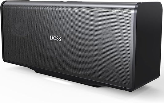DOSS SoundBox Ultra Bluetooth Speaker with 2.1 Channel Audio, 80W Superior Sound with Deep Bass, Two DSP Technologies, 18H Playtime, BT 5.3, Wireless for Home, Office, Room-Black