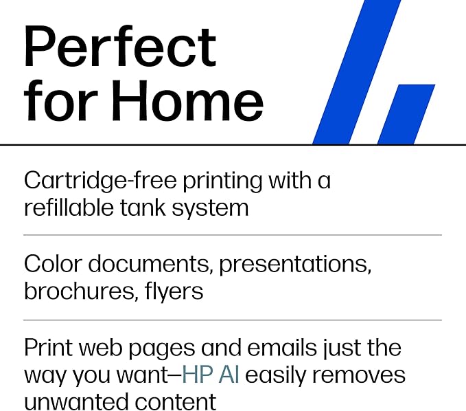 HP Smart Tank 7001 Wireless All-in-One Ink Tank Printer, Scanner, Copier with 2 years of ink included, Best-for-home office, Refillable, AI-enabled (28B49A)