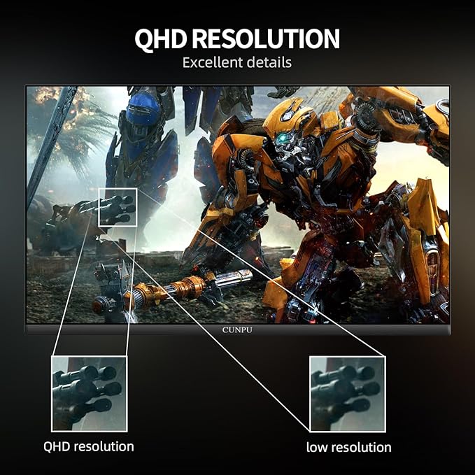 27 Inch 1440P QHD 240Hz Gaming Monitor, Fast IPS, 1ms 2K Gamer Monitor with HDR, 128% sRGB, FreeSync & G-Sync, Height/Pivot/Tilt/Swivel Vertical Monitor, Built-in Dual Speaker, HDMI/DP