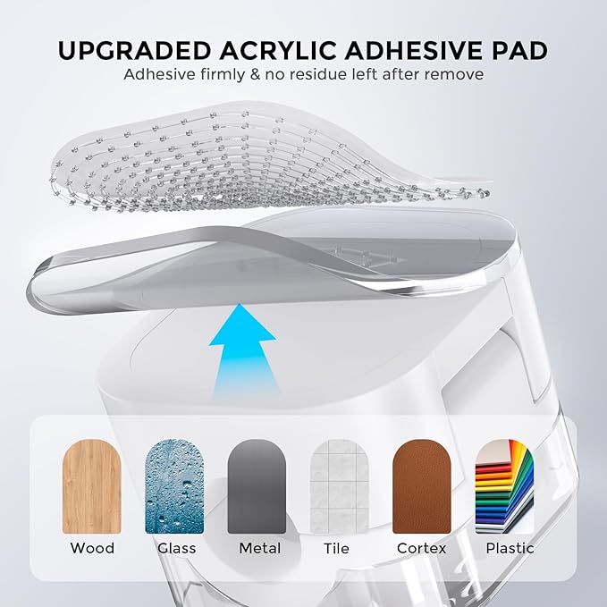 AhaStyle Magnetic Cable Organizer [1s Lock] 6 Pack Cord Holders Clips Strong Adhesive Cord Keeper [Smooth Adjustable] Hide Wire Cord Organizer for Nightstand Kitchen Car Office (White)