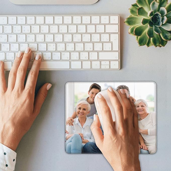 10 Pcs Custom Mouse Pad Small with Logo Photo, Personalized Cheap Mouse Pad, Customized Computer Mousepad, Custom Gifts for Boyfriend Work from Home, 7.5in*9.5in