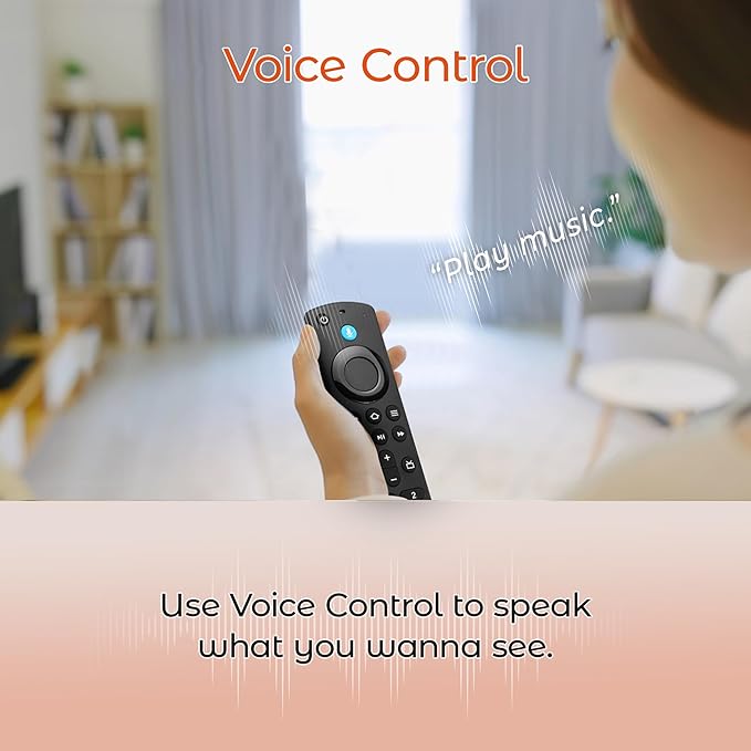 Voice Remote Control Replacement for Fire Smart TV Stick (2nd/3rd Gen/4K/Lite) 4K Max(1st/2nd Gen),TVs Cube (1st/2nd/3rd Gen), Smart TV(3rd Gen), for Insignia-Pioneer/Omni FireSeries Smart TVs