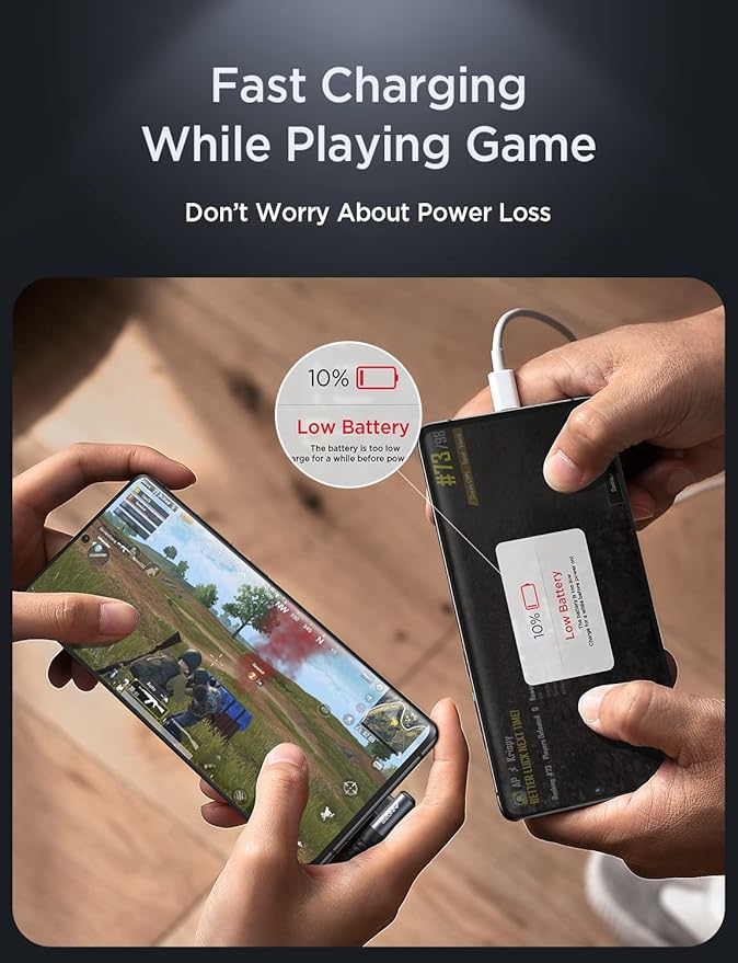 AINOPE USB C Cable 60W 2-Pack 6.6ft Nylon Braided USB C to USB C Cable Type C Charger Fast Charging Right Angle USBC Cable Charger Cord for iPhone 16 Pro Max 15 Plus Samsung S24 S23 iPad Space Gray