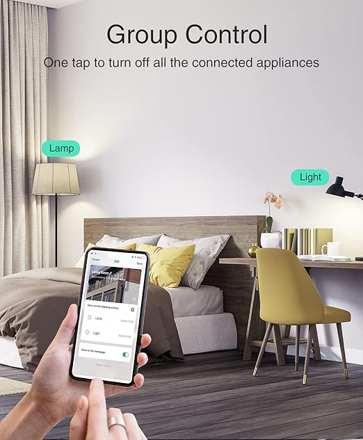 GHome Smart Plug Mini, WiFi Smart Outlet Plug Works with Alexa and Google Home, Timer Outlet with APP Control, Smart Plugs Only Supports 2.4GHz Network, No Hub Required, ETL FCC Listed, White