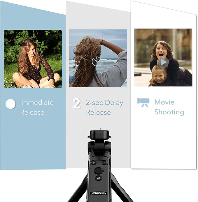 AODELAN Camera Remote Control Wireless Shooting Grip Tripod Grip for Canon EOS RP, EOS R, R5, R6, M50, M50 II, 6D Mark II, 77D, 850D, 800D, 200D, 250D, EOS Rebel SL2, T7i, T8i, 90D, EOS M6 Mark II