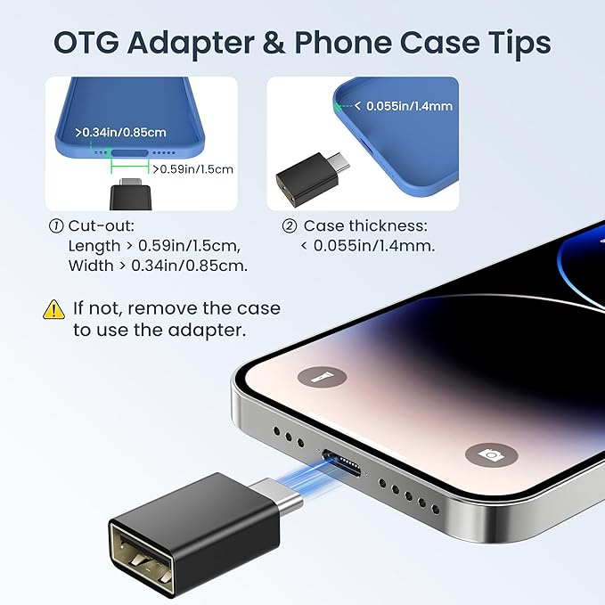 Basesailor USB to USB C Adapter with C Male to 3.0 Female Charger 4P,Thunderbolt 4 to Type A OTG Converter for MacBook,iPhone 14 13 12 Pro Max,Apple iWatch 8 7 SE,iPad 10 Air 4 5 Mini 6,Galaxy S23 S22