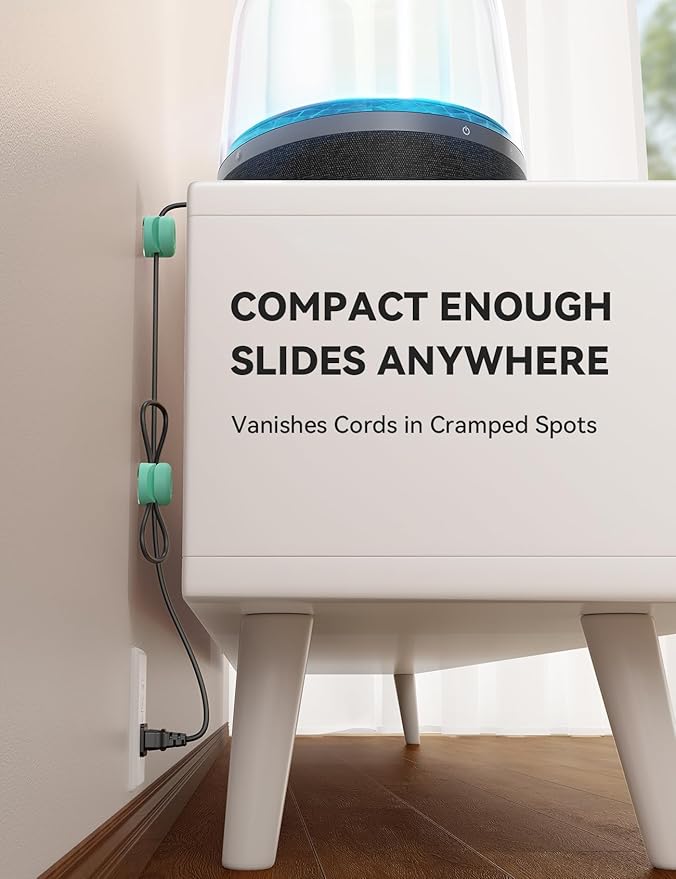 8Pack Cord Organizer JOYROOM Cable Clips [1s Side-Snap Lock] Silicone Cord Holder Cable Management, Adhesive Cord Clips Phone Charger Wire Keeper, Office Workspaces Desk Organization Home Accessories