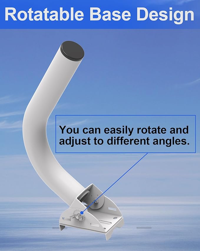 Universal Wireless Bridge Bracket Mount,12"(H) - Φ1.38 Lightweight Pole and Wall Mounted Mounting Mast Kit for Outdoor TV Antenna, Network WiFi Extender, Access Point, Client Bridge CPE (4-Pack)