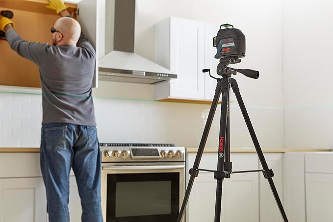 BOSCH BT 150 Compact Tripod with Extendable Height for Use with Line Lasers, Point Lasers, and Laser Distance Measures