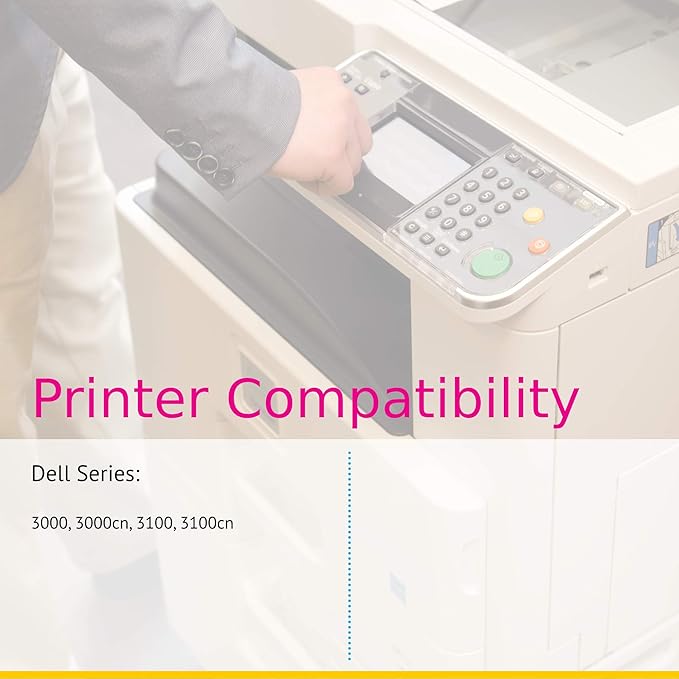 CS Replacement Toner Cartridge Compatible with Dell 3000 310-5730 Magenta 3000 3000cn 3100 3100cn 4000 Page Yield