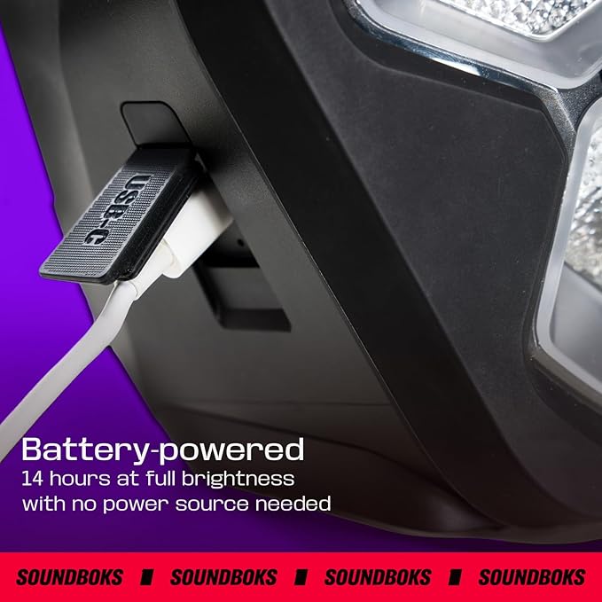 SOUNDBOKS LightBoks Portable Party Light, Compatible with All Speakers, Audio Reactive, Music Activated with App Control, IP65 Waterproof, TeamUp Connection, Ideal for Outdoor & Events