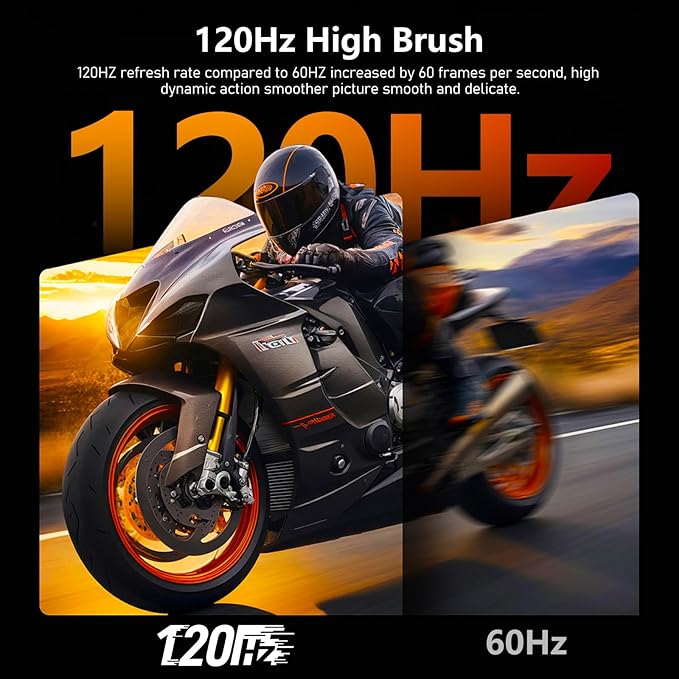 24.5 Inch Gaming Curved Monitor Built-in Speakers, 3000R 120Hz White PC Screen Full HD 1080P, HDMI 2.0, VGA, Wall Mount Compatible 75 * 75mm