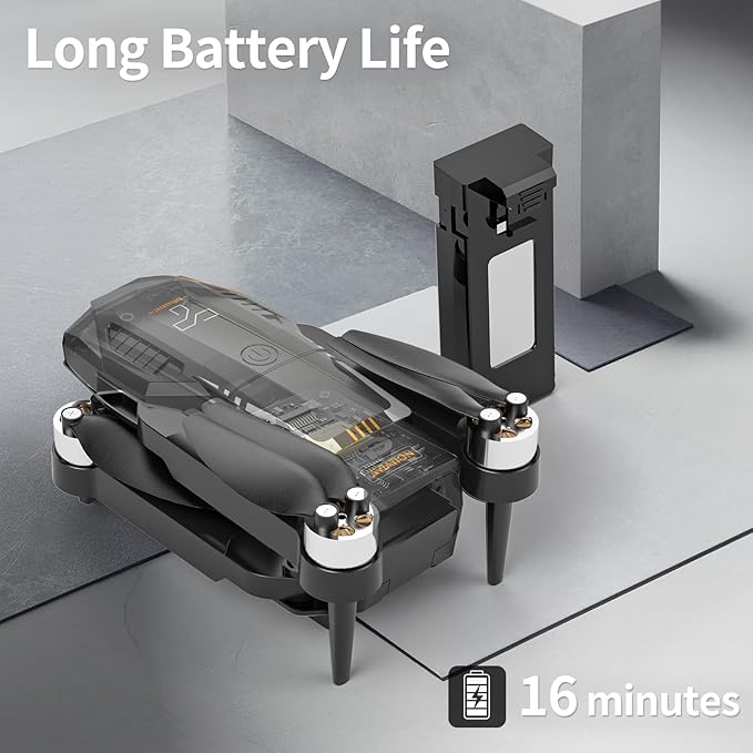 Drone with Camera for Adults, 1080P HD Drones with LCD Screen Controller with 8GB SD Card, Brushless Motors Quadcopter for Beginners, Stable Hover, Waypoint Fly, One-Key Takeoff/Landing, Portable Drone for Kids