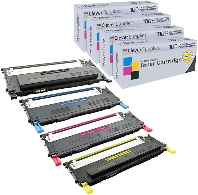 CS Replacement Toner Cartridge Compatible with Samsung CLP 310 CLT-K409S Black CLT-C409S Cyan CLT-Y409S Yellow CLT-M409S Magenta CLP-310N 315W 315 CLX-3170 3170FN 4 Color Set
