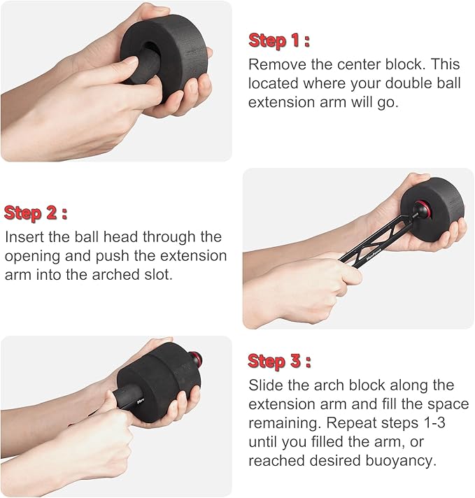 4Pcs Underwater Camera Buoyancy Float Kits, Buoyancy Provided 175g*4, Diameter 3.15", Thickness 1.5", Aquatic Arm Float Kit for Seafrogs/nitescuba/Starbea Floating Arms Diving Tray