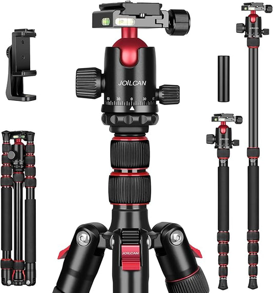 Victiv 80/85 inches Heavy Duty Tripod for Camera and Phone, 85" Camera Monopod Tripod, DSLR Binoculars Spotting Scope Camcorders Video Tripod Stand, 360 Degree Ball Head, 35 lbs Loads