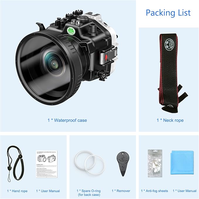 Sea frogs Waterproof Camera Housing Compatible with Sony A7M4 16-35MM IPX8 40m/130ft Maximum Diving Depth Underwater Camera Case A7 IV for Diving, Surfing, Rowing, Skiing A7-4