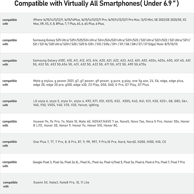 Waterproof Underwater Snorkeling Diving Phone Case for iPhone 16/15/14/13/12/11 Pro Max Mini and Galaxy S25/S24/S23/S22/S21 Ultra Plus Professional [15m/50ft] Photo Video Cover (SG Black)