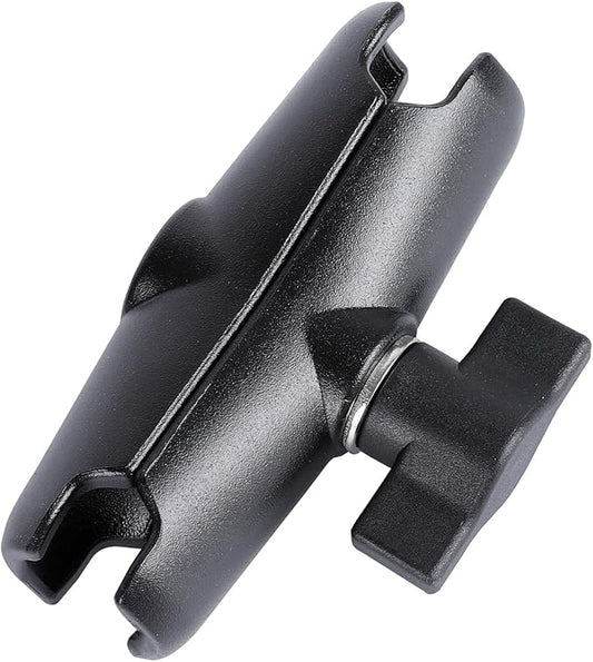 Aluminum Alloy Double Socket Arm Compatible with RAM Mounts B Size 1" Ball Components, Fits Industry All Standard 1" Ball Adapters (3.54" Middle Arm)