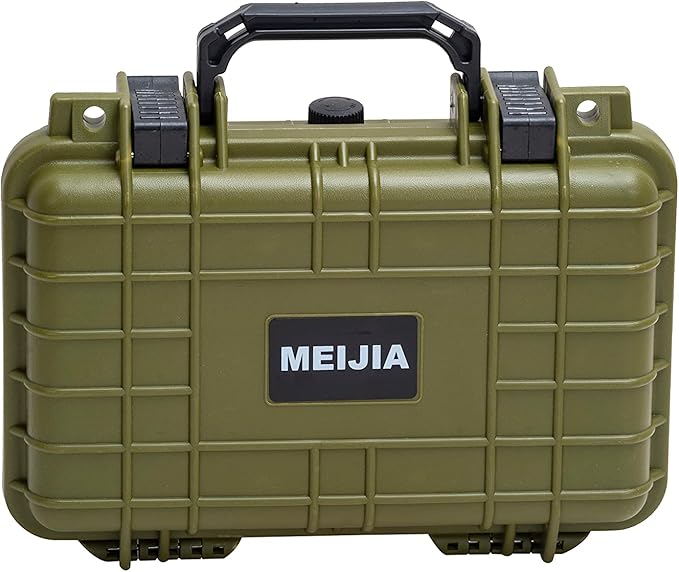 MEIJIA Portable All Weather Waterproof Protective Hard Case, Small Camera Case,Dry Case with Customizable Foam,Fit Use of Drones, Camera,Equipments, 11.65 ”x8.35”x3.78”