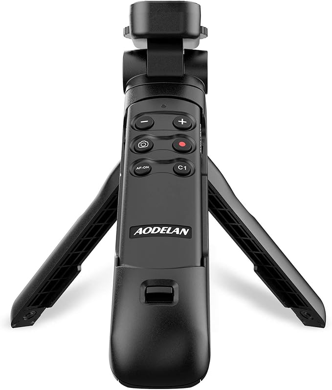 AODELAN Wireless Shooting Grip Tripod with Remote Control for Vlogging, for Sony ZV-E10,ZV-1F, ZV-E10 II, a6100, a6400, a6600, a7 III, a7R III, a7R IV, a9, a9 II, Replace Sony GP-VPT2BT
