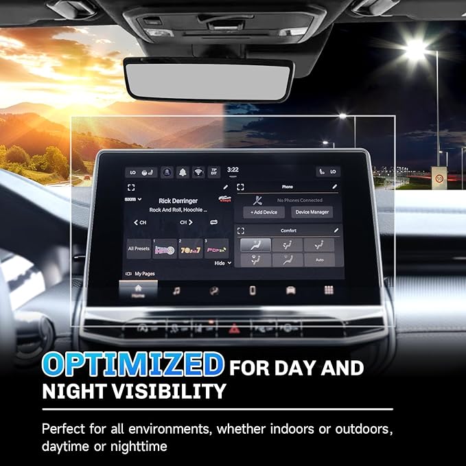 SXCY for 2025 Jeep Compass Anti-Glare Matte Screen Protector 10.1 Inch for 2022-2025 Compass Accessories Navigation Screen Protector 9H Tempered Glass