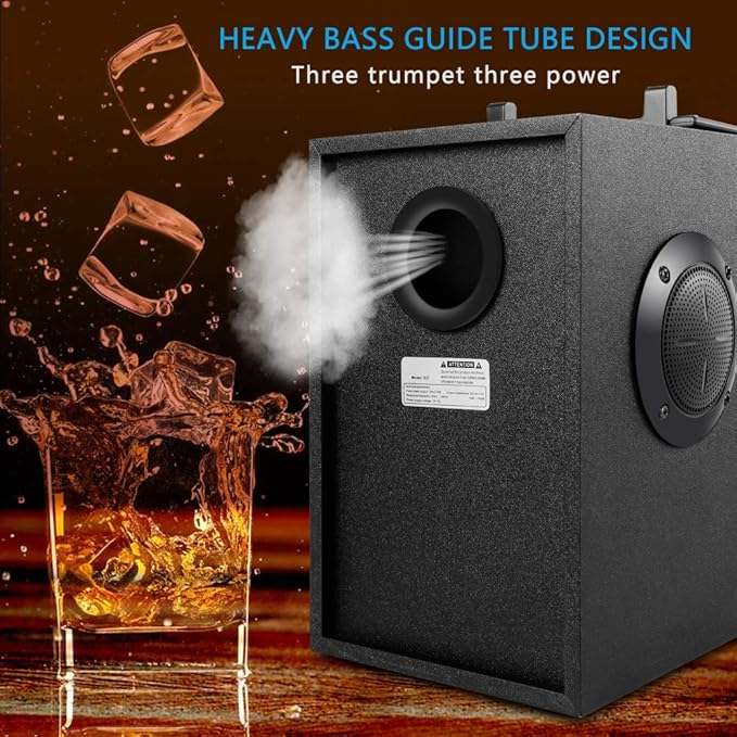 Bluetooth Speaker, 11W Portable Wireless Speaker with Subwoofer, LED Lights, FM Radio, Remote Control, Booming Bass, MP3 Player Powerful Speakers Suitable for Travel, Indoor and Outdoor
