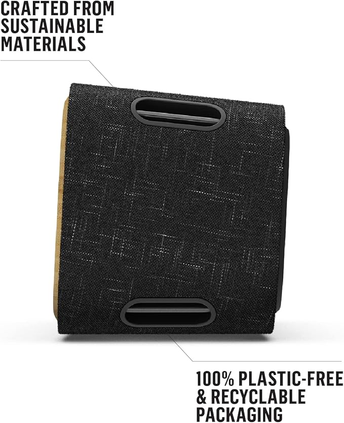 House of Marley Get Together 2: Portable Speaker with Wireless Bluetooth Connectivity, 20 Hours of Playtime and Sustainable Materials, IP65 Dust and Water Resistance, Signature Black