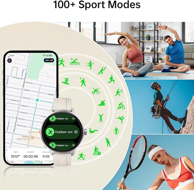 Smart Watch for Men Women(Answer/Make Calls), Smartwatch Built-in AI Voice, 1.27" HD Fitness Tracker with Heart Rate/Sleep/Step/SpO2 Monitor, 100+ Sports Modes, IP68 Waterproof Watch for Android iOS