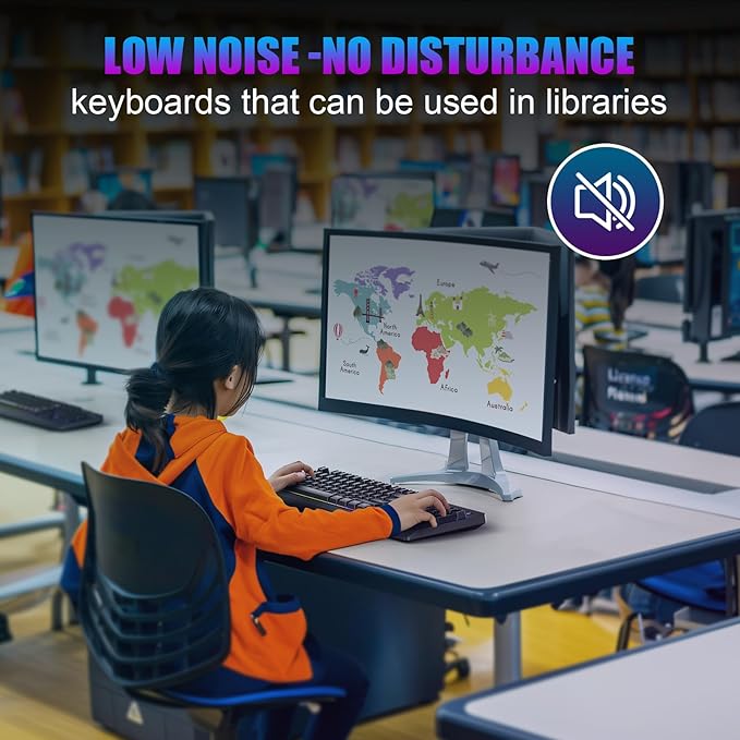 Wireless Gaming Keyboard, RGB & Single-Color Backlit, Full-Size Waterproof Computer Keyboard, Silent Keys, Wrist Rest, Sleep Mode, Rechargeable 2.4G Wireless Keyboardfor Windows, Mac, PC, Laptop