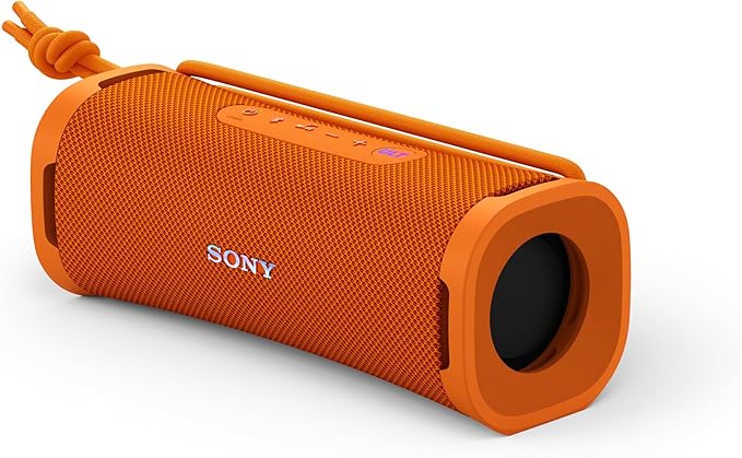 Sony ULT Field 1 Waterproof Portable Bluetooth Speaker, Enhanced Bass, 12h Battery, IP67 Rated Dustproof Shockproof Rustproof, Detachable Strap, SRSULT10D, Orange